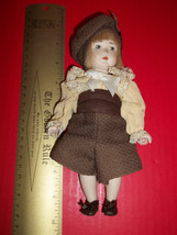 Porcelain Doll Victorian Clothes Hat Short Pant Shoe Blonde Jointed Toy Treasure - £15.16 GBP