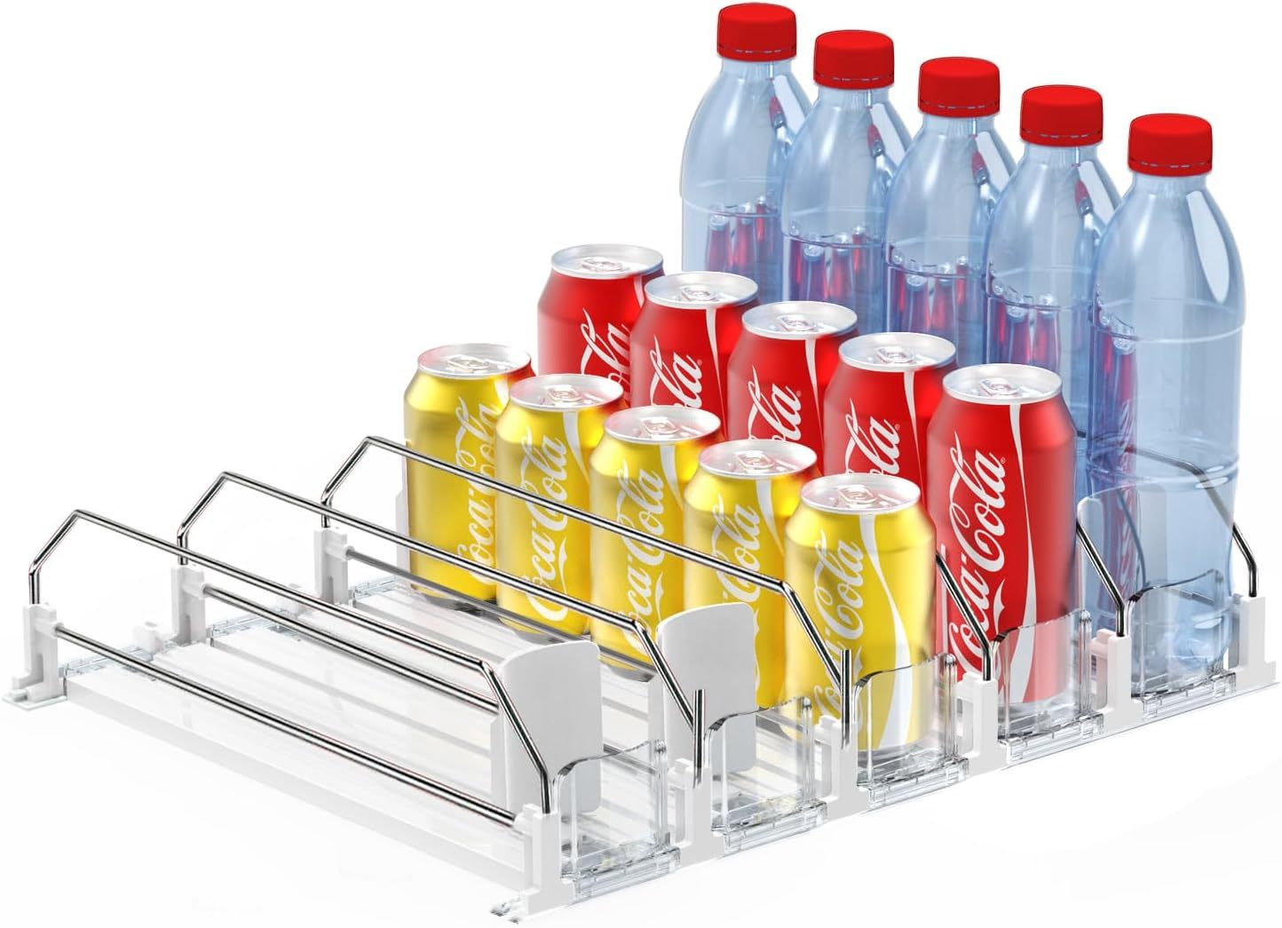 Amlllc Drink Dispenser For Fridge,Automatic Pusher Glide Soda, Storage 2... - $38.92
