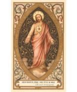 Sacred Heart of Jesus –  based on Vintage Holy Card – 8.5&quot; x 11&quot; Art Print  - £11.12 GBP