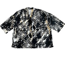 Skullz London Lagenlook Oversized Open-Front Jacket Shirt Textured One Size - $72.57