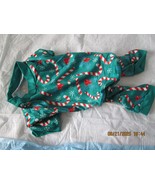 Green Christmas Dog or Cat Pajama Christmas Clothes Santa Candycan, Holly Size S - $10.00