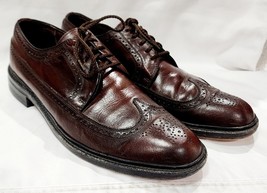 Freeman Free-Flex BROWN WINGTIP Leather Oxford Brogue Lace Vintage Men 1... - $70.00
