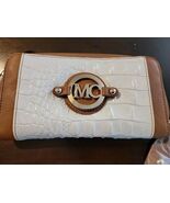 Madi Claire: Embossed Croc White  Leather Purse. New - $10.89