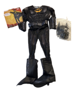 DC Batman Kids Costume Light Up Emblem Muscle Jumpsuit Mask M for 6-8 ye... - £11.87 GBP