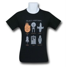 Select Your Ship Men&#39;s T-Shirt Black - £22.76 GBP+