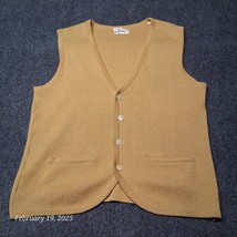Vintage Dino Pisani Italian Wool Blend Sweater Cardigan Vest Adult Large... - $19.66