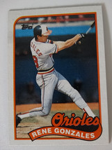 1989 Topps Rene Gonzales Baltimore Orioles Wrong Back Error Baseball Card - £3.99 GBP