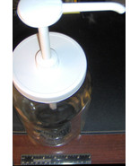 One gallon Glass Jar with pUmP Dispenser top for ketchup mustard condiments - $86.33