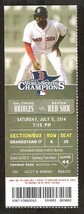 Baltimore Orioles Boston Red Sox 2014 Ticket Nelson Cruz Hundley Drew HR - £3.10 GBP
