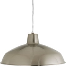 Metal Shade LED Collection Brushed Nickel Spun Metal Shade Farmhouse Pendant Lig - £122.51 GBP