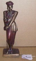 1990 Austin Sculptures &quot;Birdie&quot; Female Golfer Bronze Color Statue Signed Danel - £303.38 GBP