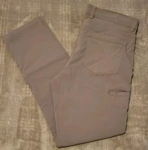 Weatherproof Vintage Pants Green/Khaki Relaxed Fit Canvas Zip Pocket Men... - $12.19
