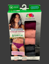 Fruit of the Loom 360 Stretch Comfort Cotton Bikinis Women 9/2XL Multicolor - $15.84