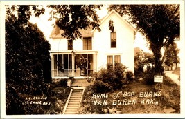 RPPC Home of Bob Burns Van Buren Arkansas AR UNP KC Studio Postcard C8 - £3.85 GBP