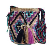 Handmade Wayuu Crochet Tote Bag, Woven Mochila, Colombian Tribal Bag, Be... - $1,753.64 MXN