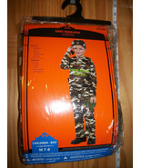 Fashion Holiday Boy Costume 7-8 Military Army Commando Camoflauge Hallow... - $13.29
