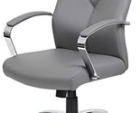 Grey Leatherplus Executive Chair By Boss Office Products. - $177.92