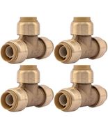 SharkBite 1/2 Inch Tee, Pack of 4, Push to Connect Brass Plumbing Fittin... - $872.82 MXN
