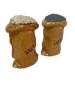 Burlap Sack Salt And Pepper Shaker Set By Our Own Import Japan Vintage C... - $10.76