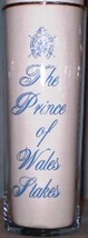 The Prince of Wales Stakes Tall Glass 1986 Light Blue - $5.00