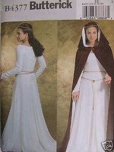 Butterick 4377 Renaissance Cape Gown  Misses 14 16 18 20 - £18.96 GBP