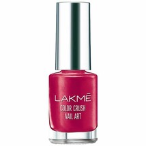 Lakme India Color Crush Nail Art Polish 6 ml (0.20 Oz) Shade M5- BURGUNDY - £11.14 GBP