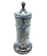 Vtg Silver Plate Bellini 4.75” Swab / Toothpick Canister Holder Bath &amp; B... - $616.39 MXN