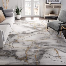 Safavieh Craft Collection Area Rug - 5&#39;3&quot; X 7&#39;6&quot;, Grey &amp; Gold, Modern, Cft877F - £91.86 GBP