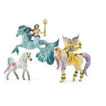 Schleich bayala, 5-Piece Starter Set with Fairy Feya, Mermaid Eyela, and Unicorn - £35.96 GBP