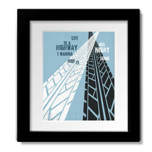 Life is a Highway by Tom Cochrane Song Lyric Music Art - Print, Canvas or Plaque - £15.02 GBP+