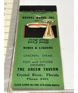 Matchbook Cover. The Green Tavern  Crystal River, FL  Unstruck gmg resta... - $12.38