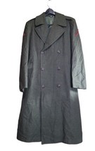 Vtg USMC 1956 Wool Overcoat Trench Coat Size 35 Regular - $110.00