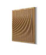 interoknack Modern Solid Wood 3D Hand-Carved Wall Art Panel, Designer Gr... - $1,401.98 CAD