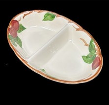 Franciscan Apple Vegetable Bowl Oval Divided Ceramic Vtg 60s Usa Made 10.75”W - £17.85 GBP