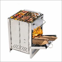 Backpacking Wood Stove, Foldable Camping Stove, Stainless Steel Foldable Camping - £27.96 GBP