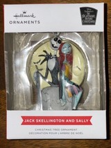 Hallmark 2022 Nightmare Before Christmas Jack &amp; Sally On Tombstone Ornament New - £15.73 GBP
