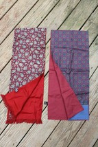 Set of 2 Vtg Silk Wool Paisley Muffler Scarf - £23.94 GBP