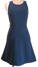 BCBGeneration Fit &amp; Flare Skater Dress Junior XS Sleeveless Blue Sapphire Stripe - £10.06 GBP