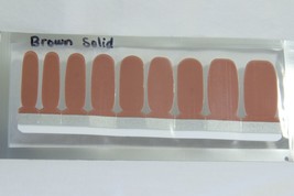 Nail Polish Strips (New) Brown Solid - Med Browns 18 Strips - £8.67 GBP