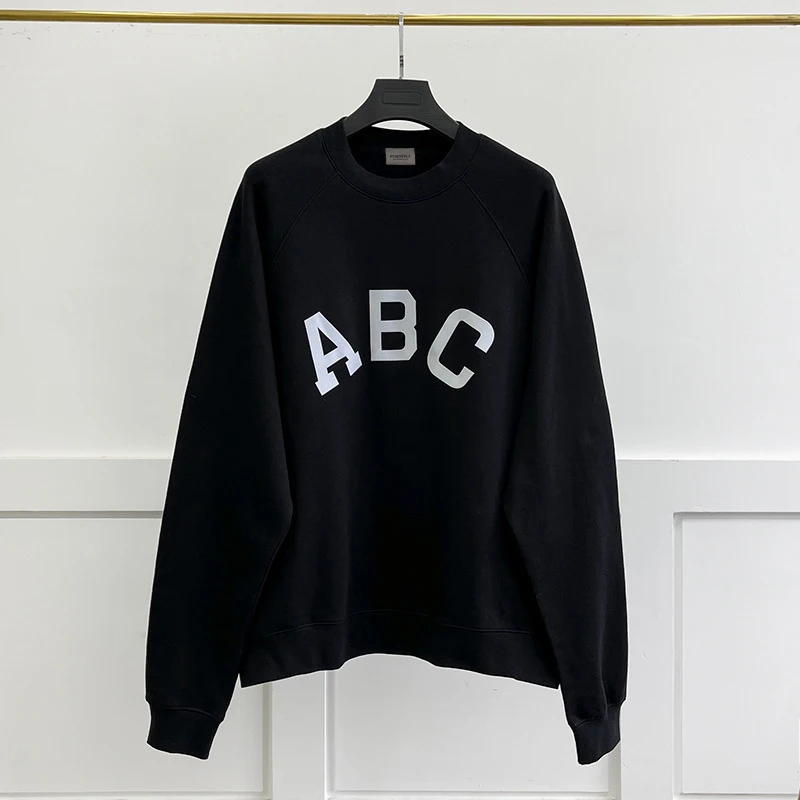  Fashion  Hoodies Men&#39;s Essentials Sweatshirt ABC Floc letter Hip hop Unisex Cot - £301.16 GBP