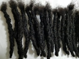 100% Dreadlocks Human Hair handmade 20 pieces 10" black 3 cm thick large size - $159.12