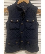 Polo Ralph Lauren Riding Vest Girls M (8/10)Navy Blue Quilted No Belt Po... - $45.12 CAD