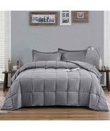 King Size Grey 3 Piece Microfiber Reversible Comforter Set - $212.68 CAD