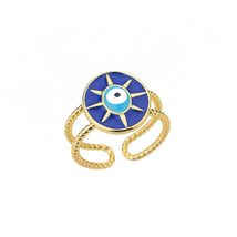 Evil Eye Ring for Women Gold Plated Stainless Steel Evil Eye Ring Minima... - £19.26 GBP