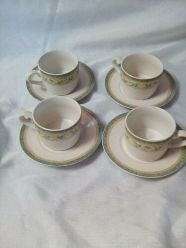 Pfaltzgraff French Quarter Cup & Saucer Set of 4 2000-2006 Cup 3x3/ Saucer 6.5" - $20.10