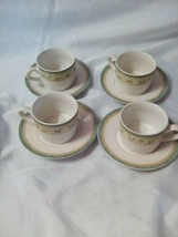Pfaltzgraff French Quarter Cup &amp; Saucer Set of 4 2000-2006 Cup 3x3/ Saucer 6.5&quot; - £15.89 GBP