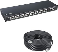 16 Port Gigabit PoE Switch with 75 ft Cat 6 Ethernet Cable - £206.97 GBP