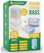 Travel Vacuum Bags for Luggage with Rechargeable Air Pump, 25 Pack Carry... - $35.63