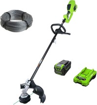 The Greenworks 40V 14-Inch Brushless Cordless String Trimmer (Attachment - $262.97