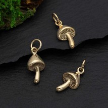 Bronze Mushroom Charm 17x7mm - $168.71 MXN
